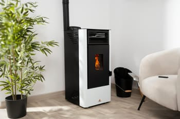 Estufa de pellet WATT 9 kW blanco