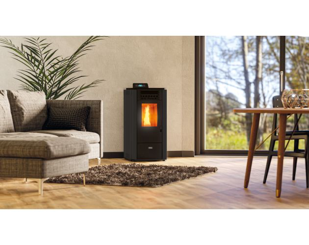 Estufa de pellet canalizable Steel 12C 10kW gris Stove Canadian