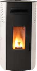 estufa de pellets ctl zara 8 kw burdeos , negra , blanca