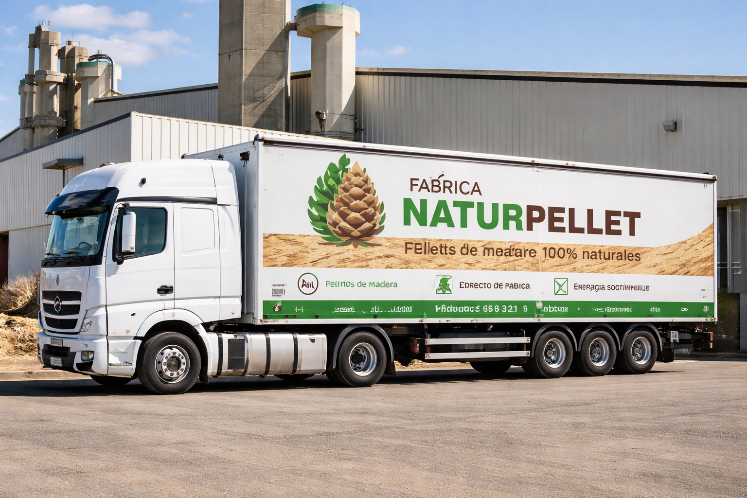 2 Camión con 24 palet de Naturpellet SACOS DE 15 KG certificado