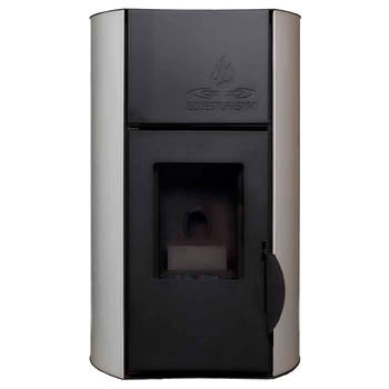 HIDROESTUFA DE PELLET DE 18 KW DE POTENCIA, AUTONOMÍA 5-15 HORAS, SUPERFICIE 150 M2 Y CONSUMO 1-3 Kg/h COLOR BLANCO CON CRISTAL