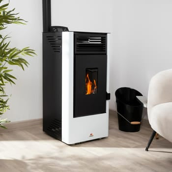 Estufa de pellet WATT 9 kW blanco