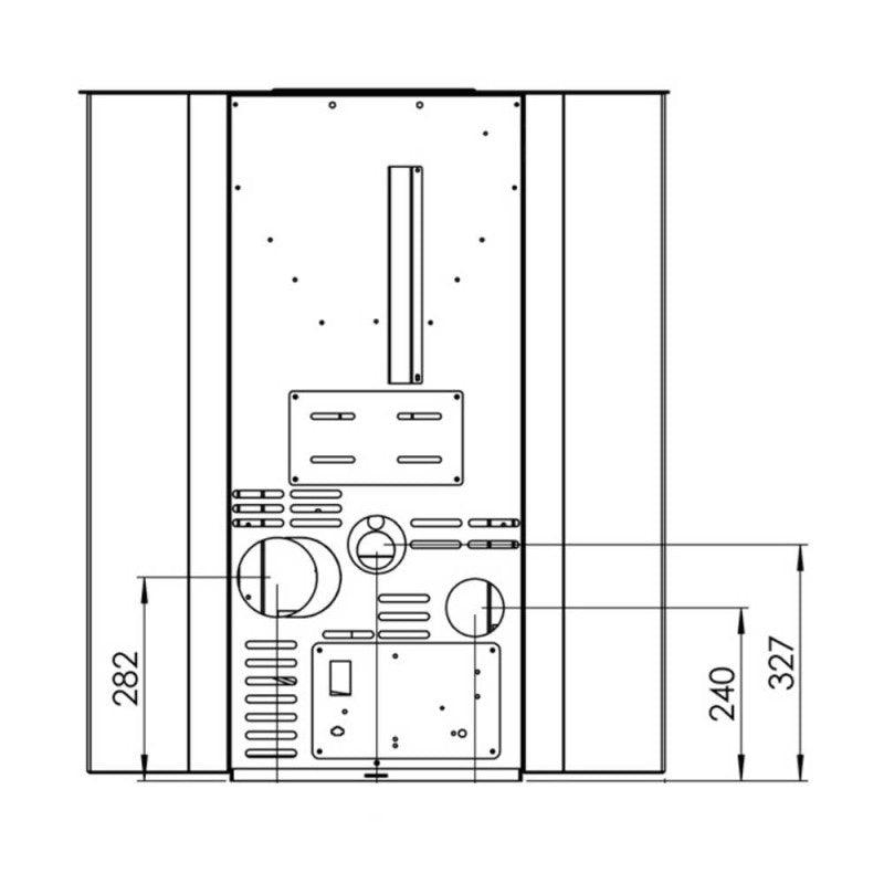 Estufa de pellets de esquina blanca Eider de 10 kW