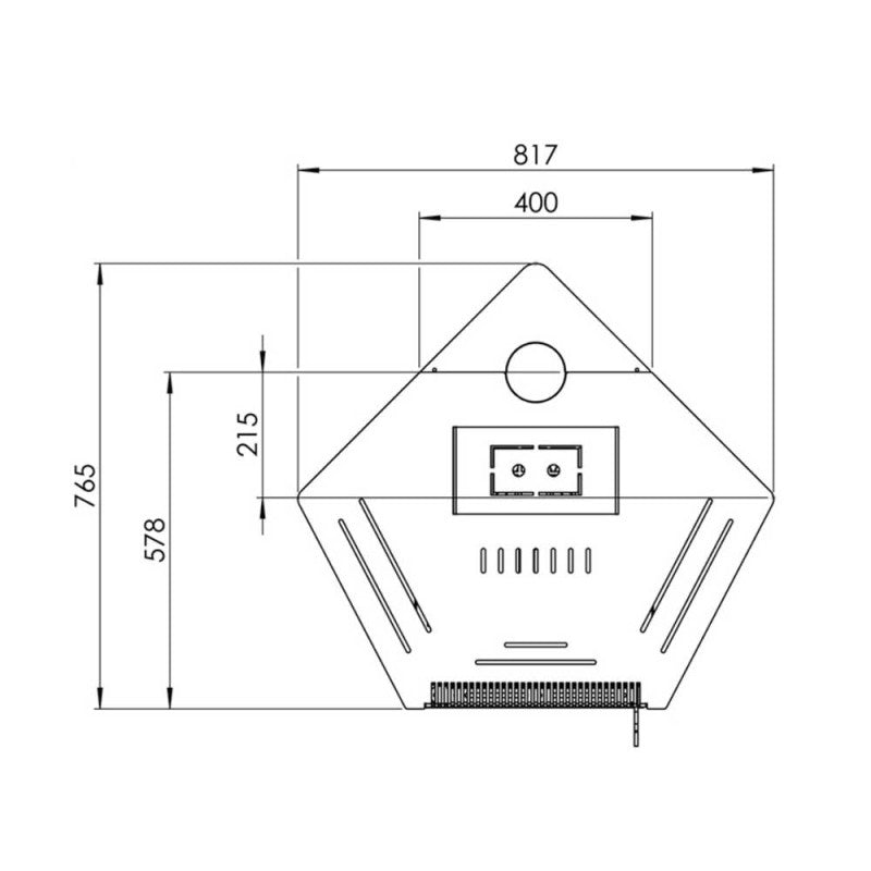 Estufa de pellets de esquina blanca Eider de 10 kW