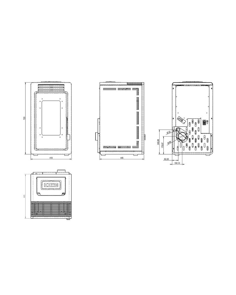 Estufa de pellets de 7 kW - Tambora